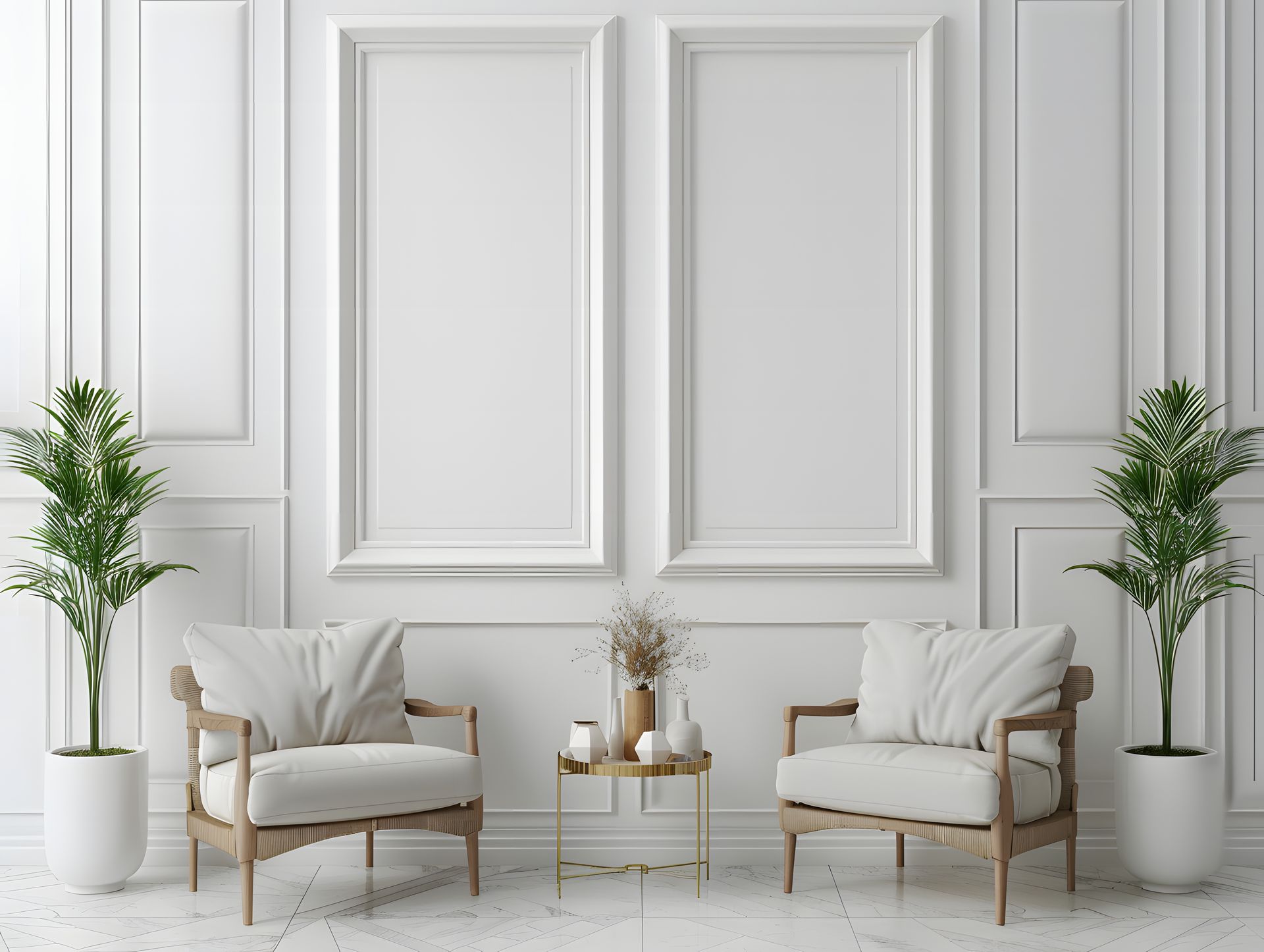 modern white interiors