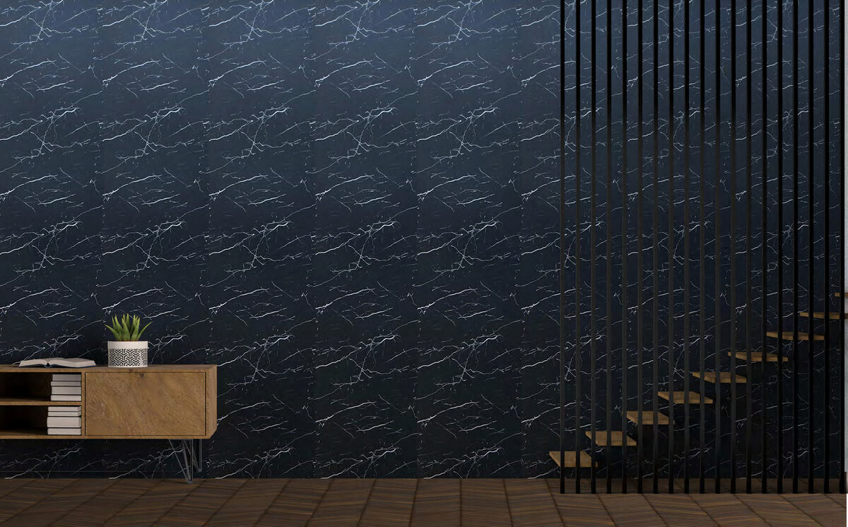 Charcoal wall panel installation