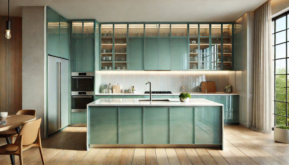 Glossy acrylic kitchen by Urbane Decor