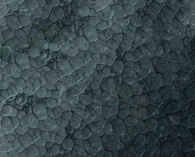 Deep teal pebble-texture epoxy resin panel