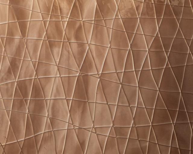 Copper faceted epoxy resin panel