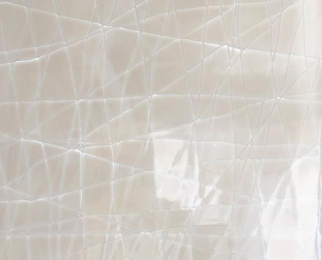 Ivory faceted epoxy resin panel