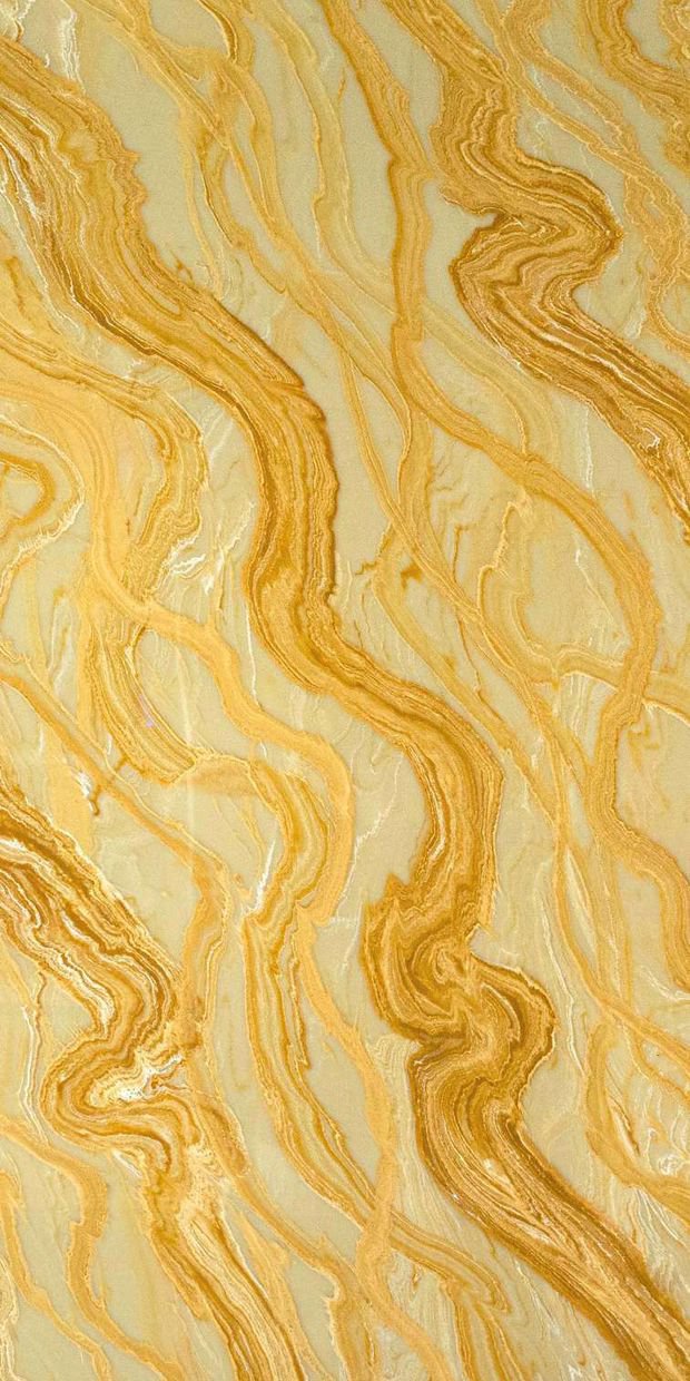 Amber alabaster sheet from the Dorata range photographed in daylight, showing soft gold veining