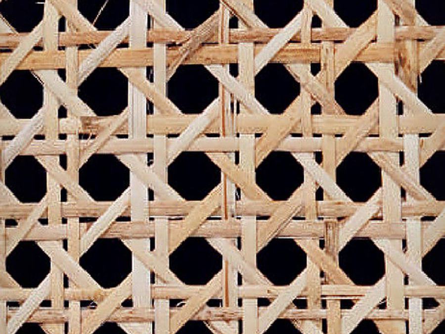 Natural open-weave rattan cane webbing from the LuminArt range